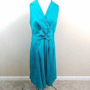 Jones New York Dress Teal Sundress Knot 12